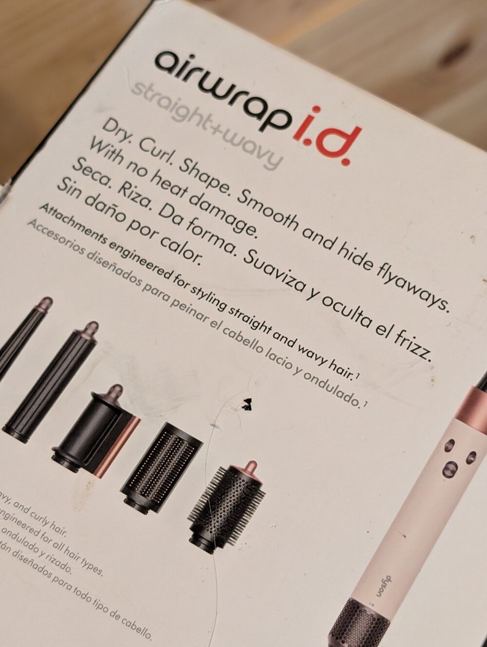 Dyson Airwrap i.d. Straight + Wavy Hair Styler in White & Rose Gold - Picture 2 of 4